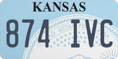 KS license plate 874IVC