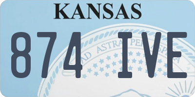 KS license plate 874IVE