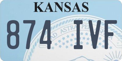 KS license plate 874IVF