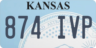 KS license plate 874IVP