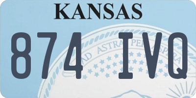 KS license plate 874IVQ