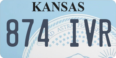 KS license plate 874IVR