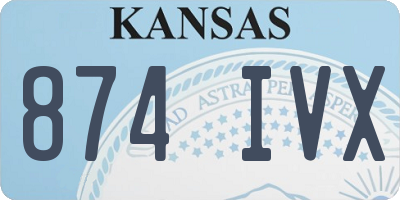 KS license plate 874IVX