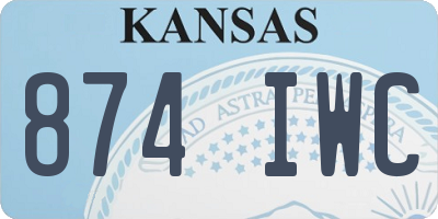 KS license plate 874IWC