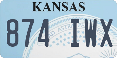 KS license plate 874IWX