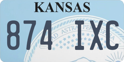 KS license plate 874IXC