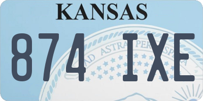 KS license plate 874IXE