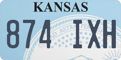 KS license plate 874IXH