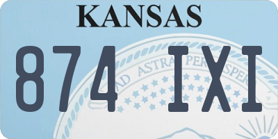 KS license plate 874IXI
