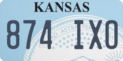 KS license plate 874IXO
