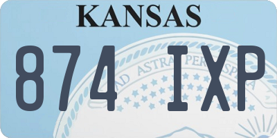 KS license plate 874IXP