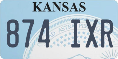 KS license plate 874IXR