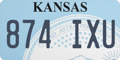 KS license plate 874IXU