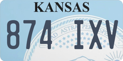KS license plate 874IXV