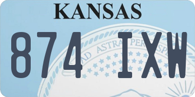 KS license plate 874IXW