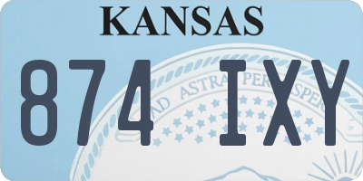 KS license plate 874IXY