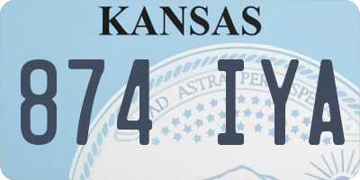 KS license plate 874IYA