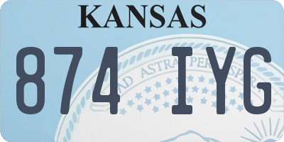 KS license plate 874IYG