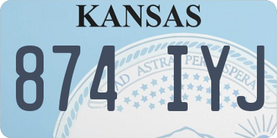 KS license plate 874IYJ