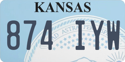 KS license plate 874IYW