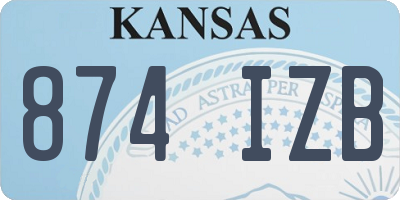 KS license plate 874IZB