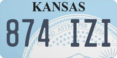 KS license plate 874IZI