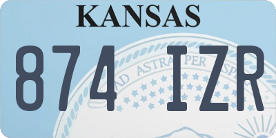 KS license plate 874IZR