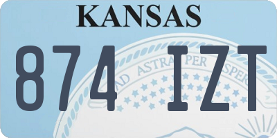 KS license plate 874IZT