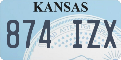 KS license plate 874IZX