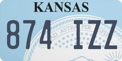 KS license plate 874IZZ