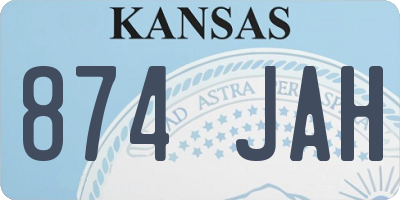 KS license plate 874JAH