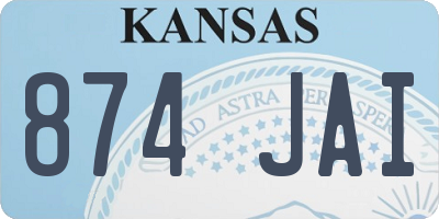 KS license plate 874JAI