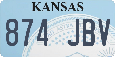 KS license plate 874JBV