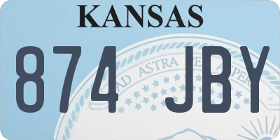 KS license plate 874JBY