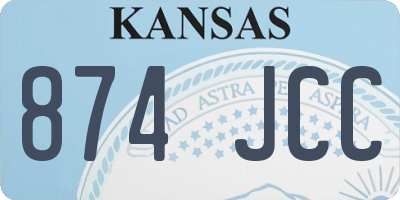 KS license plate 874JCC