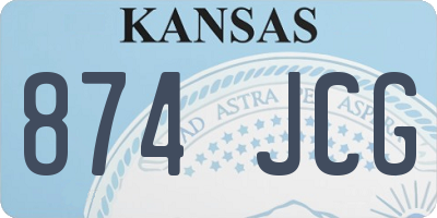 KS license plate 874JCG
