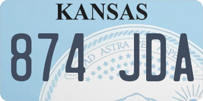 KS license plate 874JDA