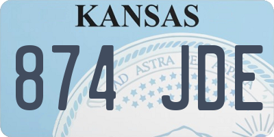 KS license plate 874JDE