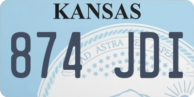 KS license plate 874JDI