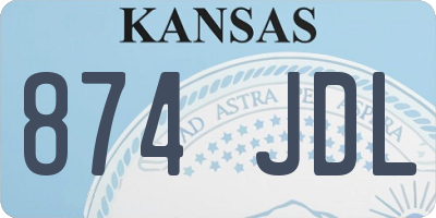 KS license plate 874JDL