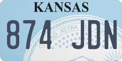 KS license plate 874JDN