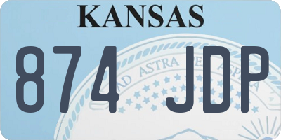 KS license plate 874JDP