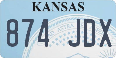 KS license plate 874JDX