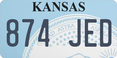 KS license plate 874JED