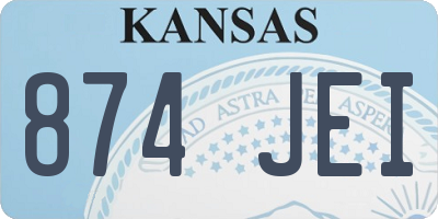 KS license plate 874JEI