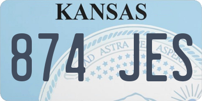 KS license plate 874JES