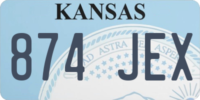 KS license plate 874JEX