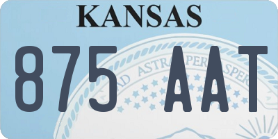 KS license plate 875AAT