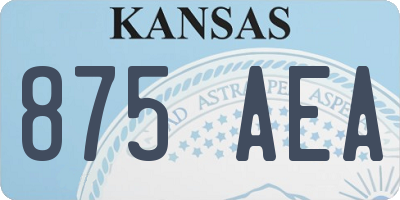 KS license plate 875AEA