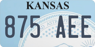 KS license plate 875AEE
